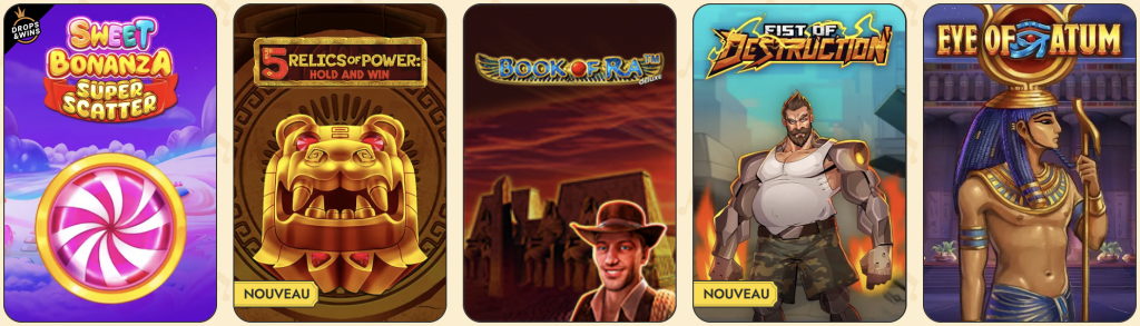 Catalogue de jeux de Vinyl Casino